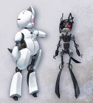 Rating: s
ID: 5550560
Date: 2025-05-05 11:23:31 -0400
Status: active
Score: 2
1_eye 2024 abstract_background ambiguous_gender anthro anthrofied artist_name biped black_body canid canine canis defective_turret_(portal) digital_drawing_(artwork) digital_media_(artwork) domestic_dog duo english_description full-length_portrait glowing glowing_eyes grey_background grin hi_res looking_at_another machine mammal overweight overweight_anthro portal_(series) portrait prima_donna_turret_(portal) pseudo_hair red_eyes robot robot_dog salamanding simple_background smile standing tail text turret turret_(portal) valve white_body white_pseudo_hair post #5550560