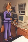 Rating: s
ID: 5454935
Date: 2025-03-24 23:47:31 -0400
Status: active
Score: 57
anthro ar-15 business_attire business_suit businesswear canid canine clothing computer diane_foxington dreamworks electronics female footwear fox gun hi_res high_heels mammal meme office photo_background photography_(artwork) purple_clothing purple_suit ranged_weapon red_fox rifle scope shoes solo suit tail the_bad_guys true_fox weapon wolverfox_(artist) post #5454935