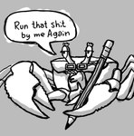 Rating: s
ID: 5421650
Date: 2025-03-09 06:03:38 -0400
Status: active
Score: 15
arthropod crab crustacean deadpan decapod eyewear feral glasses low_res maikunii malacostracan male marine meme_face meme_origin meme_pose monochrome mr._krabs nickelodeon pencil_(object) profanity reaction_image sketch solo spongebob_squarepants wearing_glasses post #5421650