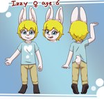Rating: s
ID: 4577593
Date: 2024-02-04 09:34:17 -0500
Status: active
Score: 24
5_fingers anthro biped blonde_hair bottomwear buckteeth child clothed clothing eyebrow_through_hair eyebrows female female_symbol fingers gender_symbol hair hi_res izzy_(doomhelm) lagomorph leporid mammal model_sheet open_mouth open_smile pants polygon5 rabbit rear_view scut_tail shirt short_tail smile solo symbol tail teeth topwear translucent translucent_hair young young_anthro young_female post #4577593