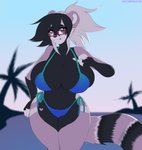 Rating: s
ID: 2327308
Date: 2020-07-11 22:18:38 -0400
Status: active
Score: 56
anthro beach berruchan big_breasts bikini bikini_bottom bikini_top breast_squish breasts clothed clothing curvy_figure digital_media_(artwork) eyewear female fur glasses hair heart_symbol hi_res huge_breasts looking_at_viewer mammal ponytail procyonid raccoon roxie_gardner seaside simple_background smile solo squish swimwear thick_thighs two-piece_swimsuit post #2327308