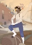 Rating: s
ID: 4189275
Date: 2023-07-23 20:18:43 -0400
Status: active
Score: 11
ambient_bird anthro antlers barrel blue_bottomwear blue_clothing blue_pants boat bottomwear box brown_body brown_fur brown_hair cheek_tuft clothed clothing colored container crate deer detailed_background digital_media_(artwork) facial_markings facial_tuft fingerless_(marking) flat_colors florian_greywood full-length_portrait fully_clothed fur gloves_(marking) hair head_markings hi_res hooves horn inner_ear_fluff leg_markings male mammal markings orange_eyes orange_markings outside pants pier portrait rope shirt short_hair socks_(marking) solo spots spotted_body spotted_fur standing suspenders topwear tuft vehicle volcanins watercraft white_body white_clothing white_fur white_shirt white_topwear post #4189275