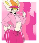 Rating: s
ID: 5548777
Date: 2025-05-04 15:25:11 -0400
Status: active
Score: 19
activeajames anthro big_ears bodily_fluids bottomwear bra breasts cinderace clothed clothed_female clothing exercise_clothing female fluffy fluffy_tail freckled_face freckles fully_clothed fully_clothed_female fur generation_8_pokemon gesture hand_gesture hi_res hoodie kimberly_(activeajames) lagomorph long_ears looking_at_viewer mammal midriff nintendo pants pink_bottomwear pink_clothing pink_hoodie pink_pants pink_topwear pokemon pokemon_(species) solo sports_bra sweat sweatdrop tail thick_thighs thumbs_up topwear underwear white_body white_fur wide_hips post #5548777