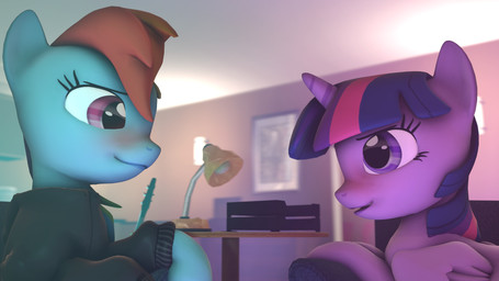 3d_(artwork) blush clothed clothing digital_media_(artwork) duo equine female feral friendship_is_magic fur guitar hair horn horse interior lamp legitpotato_(artist) mammal multicolored_hair musical_instrument my_little_pony pegasus pony rainbow_dash_(mlp) smile sofa source_filmmaker table twilight_sparkle_(mlp) unicorn wings
Rating: Safe
Score: 3
User: Pyrocynical
Date: October 22, 2017 3d_(artwork) blush clothed clothing digital_media_(artwork) duo equine female feral friendship_is_magic fur guitar hair horn horse interior lamp legitpotato_(artist) mammal multicolored_hair musical_instrument my_little_pony pegasus pony rainbow_dash_(mlp) smile sofa source_filmmaker table twilight_sparkle_(mlp) unicorn wings
Rating: Safe
Score: 3
User: Pyrocynical
Date: October 22, 2017