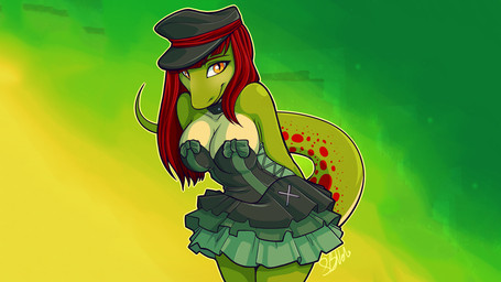 Rating: s
ID: 2641917
Date: 2021-03-06 06:17:48 -0500
Status: active
Score: 55
2012 alternative_fashion anthro big_breasts biped breasts chloe_(chloe.hydraconis) cleavage clothed clothing collar dress ero_lolita female frilly frilly_clothing frilly_dress fully_clothed gecko gradient_background green_background green_body green_clothing green_dress hair hat headgear headwear j-fashion lizard lolita_(fashion) looking_at_viewer minettefraise non-mammal_breasts orange_eyes portrait red_hair reptile scalie shaded signature simple_background smile solo tail three-quarter_portrait three-quarter_view post #2641917