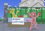 Rating: s
ID: 2837384
Date: 2021-07-19 11:29:32 -0400
Status: active
Score: 14
ambiguous_gender anthro arm_support beverage booth booth_(structure) building container cup dripping_text duo emanata english_text extended_arms felid feline fence forward_arm_support gelgato goo_creature happy hedge house lemonade lemonade_stand mammal open_mouth outside painted_text plant raised_arms shrub sidewalk silvrsterlng slime standing straight_legs street text translucent translucent_body vendor_stand young post #2837384