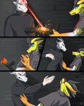 Rating: s
ID: 4315504
Date: 2023-09-26 16:03:52 -0400
Status: active
Score: 30
3_eyes absurd_res angry anthro bite_mark bloody_d clothed clothing comic dragon dropping_object dropping_weapon duo face_slap face_torture female fight fully_clothed green_eyes grey_eyes grey_horn grin head_torture hi_res holding_object holding_weapon horn inside kobold laser laser_beam laser_eyes male melting motion_lines multi_eye mythological_creature mythological_scalie mythology police police_baton red_eyes saren_(saren662) scalie scared security security_guard shirt shocked slap smile superpowers tidko topwear weapon white_body yellow_body post #4315504
