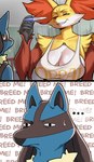 Rating: s
ID: 5313168
Date: 2025-01-17 12:04:51 -0500
Status: active
Score: 380
absurd_res anthro big_breasts blue_body blue_fur bodily_fluids breasts breeding_request canid canine cheek_tuft cleavage clothed clothing cross-popping_vein delphox duo facial_tuft female fur generation_4_pokemon generation_6_pokemon hi_res impregnation_request inner_ear_fluff lucario male male/female mammal nefitail nintendo oppai_shirt pokemon pokemon_(species) positive_pregnancy_test pregnancy_test pregnant pregnant_anthro pregnant_female red_body red_fur shirt sweat sweatdrop tank_top text topwear tuft yellow_body yellow_fur post #5313168