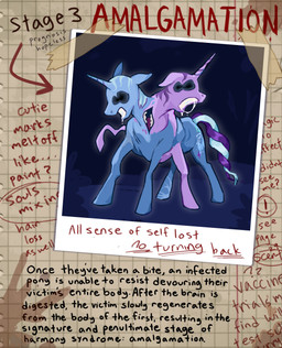 Rating: s
ID: 5668013
Date: 2025-06-25 23:08:30 -0400
Status: active
Score: 12
2_heads 2_tails 3_mouths 6_legs absurd_res ambiguous_gender body_horror cracklewink english_text entwined_tails equid equine feral friendship_is_magic fusion hasbro hi_res horn horror_(theme) infection_au mammal monster multi_head multi_mouth multi_tail my_little_pony mythological_creature mythological_equine mythology solo starlight_glimmer_(mlp) tail tail_coil text trixie_(mlp) unicorn unicorn_horn post #5668013