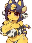 Rating: s
ID: 2694519
Date: 2021-04-12 10:52:08 -0400
Status: active
Score: 168
2021 3:4 :< animal_crossing animal_print animal_print_bikini ankha_(animal_crossing) anthro armwear big_breasts bikini blue_hair blush bob_cut bodily_fluids breasts claws clothing cow_print cow_print_bikini detached_sleeves domestic_cat fake_cow_ears fake_cow_horns fake_ears fake_horns felid feline felis female fukurou_ya fur hair hand_on_breast hand_on_chest hand_on_own_breast hands_above_breasts hi_res huge_breasts looking_at_viewer mammal markings navel nintendo pattern_bikini pattern_clothing pattern_swimwear portrait red_eyes short_hair side-tie_bikini simple_background solo string_bikini striped_markings striped_tail stripes sweat sweatdrop swimwear tail tail_markings three-quarter_portrait two-piece_swimsuit uraeus white_background yellow_body yellow_fur post #2694519