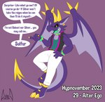 Rating: s
ID: 4607428
Date: 2024-02-18 11:37:20 -0500
Status: active
Score: 7
2023 3_toes 4_fingers alternative_fashion anklet anthro biped black_clothing black_sclera bottomwear bracelet claws clothed clothing collar control_collar dialogue digit_ring digital_drawing_(artwork) digital_media_(artwork) dragon ear_piercing ear_ring english_text feet fingers green_bracelet green_clothing green_collar green_shirt green_topwear hi_res horn hypnovember jewelry long_tail looking_at_viewer male membrane_(anatomy) membranous_wings multicolored_body mythological_creature mythological_scalie mythology pants piercing pink_clothing punk purple_background purple_body purple_tail purple_wings ring ring_piercing scalie sharp_teeth shirt simple_background smile solo soul-silver-dragon speech_bubble spiked_bracelet spikes spikes_(anatomy) sulfur_(soul-silver-dragon) tail teeth text toe_claws toe_ring toes toony topwear white_bottomwear white_clothing white_pants wing_spikes wings yellow_anklet yellow_claws yellow_eyes yellow_horn yellow_spikes post #4607428
