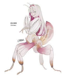 Rating: s
ID: 5287939
Date: 2025-01-05 03:56:34 -0500
Status: active
Score: 26
2024 antennae_(anatomy) arthropod arthropod_abdomen arthropod_taur bangs black_eyes black_text breasts english_text exoskeleton eyelashes featureless_breasts female female_taur flower_mantis hair head_turned hi_res humanoid_face insect insect_taur korean_text long_hair looking_at_viewer mantis mantis_taur monster_girl_(genre) mouth_closed multicolored_body multicolored_exoskeleton orchid_mantis pink_body pink_exoskeleton quadruped side_view simple_background solo sparrowl taur text white_antennae white_background white_body white_exoskeleton white_eyelashes white_hair yellow_body yellow_exoskeleton post #5287939