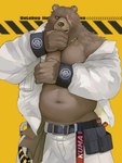 Rating: s
ID: 5335919
Date: 2025-01-28 10:12:39 -0500
Status: active
Score: 85
2025 3:4 anthro barazoku barely_visible_nipples bear belly belt ben_bigger big_belly big_muscles bottomwear clothed clothing front_view fug@9 fur gold_(metal) gold_jewelry huge_muscles jacket jewelry kemono looking_at_viewer male mammal mihoyo musclegut muscular muscular_anthro muscular_male navel necklace nipples open_clothing open_jacket open_topwear overweight overweight_anthro overweight_male pants pecs scar simple_background solo standing thiren topwear tuft yellow_background zenless_zone_zero post #5335919