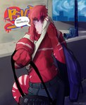 Rating: s
ID: 5625107
Date: 2025-06-06 18:51:43 -0400
Status: active
Score: 2
2024 5_fingers absurd_res anthro artist_name athletic athletic_anthro athletic_male barry_(snoot_game) black_eye_(injury) blood blue_body blue_scales blue_sky bodily_fluids bottomwear bruised cavemanon_studios clothing denim denim_bottomwear denim_clothing detailed_background dialogue digital_drawing_(artwork) digital_media_(artwork) dinosaur dromaeosaurid fingers graffiti hair hi_res jeans long_hair long_tail looking_at_viewer male multicolored_body multicolored_scales navel nosebleed outside pants pecs pink_body pink_scales pink_stripes prehistoric_species purple_eyes red_hair reptile rsmania5 scales scalie shirt signature sky snoot_game solo spanish_text striped_body striped_scales stripes sweat sweatdrop tail talking_to_viewer tank_top tank_top_lift text theropod topwear translation_check translation_request two_tone_body two_tone_scales velociraptor white_clothing white_shirt white_tank_top white_topwear post #5625107