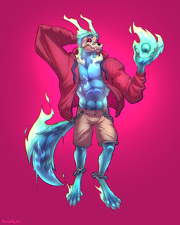 Rating: s
ID: 5719521
Date: 2025-07-19 16:15:13 -0400
Status: active
Score: 1
4:5 anthro barefoot black_sclera blue_body blue_fire blue_fur blue_tail bone bottomwear brown_bottomwear brown_clothing brown_shorts canid canine clothed clothing colored_fire fangs feet fire front_view full-length_portrait fur hand_on_head hi_res jacket magic_user male male_anthro mammal mouth_closed muscular muscular_anthro muscular_male no_pupils open_clothing open_jacket open_topwear pink_background pink_eyes portrait shorts simple_background skull skull_head solo standing tail teeth timmothy_arts topwear post #5719521