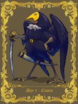 Rating: s
ID: 4907239
Date: 2024-07-09 05:03:58 -0400
Status: active
Score: 9
3:4 absurd_res anthro avian avian_feet bangboodoragon belt bird brown_background brown_body brown_claws brown_scales camio_(goetia) claws common_blackbird cravat demon empty_eyes eyelashes feathered_wings feathers featureless_crotch female hand_on_hip hi_res holding_melee_weapon holding_object holding_sword holding_weapon humanoid_face melee_weapon oscine passerine pointy_nose purple_body purple_feathers scales simple_background small_waist smile solo sword text the_lesser_key_of_solomon thick_thighs thrush_(bird) true_thrush weapon white_eyes wide_hips wings yellow_body post #4907239