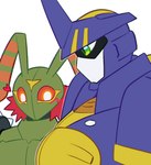 Rating: s
ID: 5558650
Date: 2025-05-08 20:13:53 -0400
Status: active
Score: 14
2025 antennae_(anatomy) anthro armor arthropod bandai_namco beetlemon big_muscles big_pecs blush compound_eyes confeito000_333 digimon digimon_(species) digital_drawing_(artwork) digital_media_(artwork) duo girl_staring_at_man's_chest hair headgear heart_symbol helmet hi_res horn horned_helmet humanoid insect male mask meme meme_pose muscular muscular_anthro muscular_male pecs red_hair spiked_pauldron stingmon post #5558650