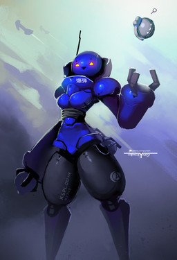 3_fingers :> black_skin blue_skin body_writing breasts chinese_text doll_joints english_text explosives featureless_breasts female front_view glowing glowing_eyes grenade hi_res humanoid machine multicolored_skin noseless not_furry open_mouth open_smile orange_eyes portrait psyk323 robot smile text three-quarter_portrait translation_request weapon
Rating: Safe
Score: 4
User: AbiCordo
Date: May 25, 2018 3_fingers :> black_skin blue_skin body_writing breasts chinese_text doll_joints english_text explosives featureless_breasts female front_view glowing glowing_eyes grenade hi_res humanoid machine multicolored_skin noseless not_furry open_mouth open_smile orange_eyes portrait psyk323 robot smile text three-quarter_portrait translation_request weapon
Rating: Safe
Score: 4
User: AbiCordo
Date: May 25, 2018
