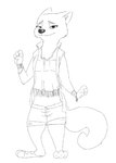 Rating: s
ID: 4333550
Date: 2023-10-05 03:17:10 -0400
Status: active
Score: 6
anthro black_nose bottomwear bracelet canid canine clothed clothing crossdressing digital_media_(artwork) disney fan_character fox full-length_portrait fur half-closed_eyes happy inner_ear_fluff jacket jewelry male mammal monochrome narrowed_eyes nonbinary_(lore) portrait pseudofox shorts simple_background sketch smile solo spoof_(artist) standing topwear trans_(lore) trans_woman_(lore) tuft white_background zootopia post #4333550