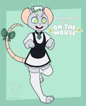 Rating: s
ID: 4378646
Date: 2023-10-28 03:50:32 -0400
Status: active
Score: 31
2023 absurd_res accessory adobe_photoshop_(artwork) ambiguous_gender anthro bow_ribbon bramble_(amoderaterobo) buckteeth circle_eyebrows clothed clothing container cup cup_on_head digital_drawing_(artwork) digital_media_(artwork) english_text eyebrows flat_colors full-length_portrait fur furgonomics green_background green_bow green_eyes green_highlights grey_body grey_fur head_tuft hi_res highlights_(coloring) it's_on_the_mouse legwear maid_uniform mammal meme mouse murid murine nonbinary_(lore) open_mouth open_smile pink_body pink_inner_ear pink_skin pink_tail plantigrade portrait ribbons rodent simple_background sleepysheepy17 smile solo stockings tail tail_accessory tail_bow tail_ribbon teeth text thigh_highs tongue tuft uniform white_clothing white_legwear white_stockings white_text white_thigh_highs post #4378646