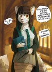 Rating: s
ID: 5245870
Date: 2024-12-16 01:48:12 -0500
Status: active
Score: 26
2022 5_fingers anthro bottomwear breasts brown_hair clothing domestic_cat ear_piercing english_text exclamation_point facial_piercing felid feline felis female fingers hair harry_potter_(series) hi_res kitty_love magic_wand mammal necktie nose_piercing nose_ring orange_eyes piercing portrait ring_piercing skirt slytherin solo speech_bubble standing text three-quarter_portrait post #5245870