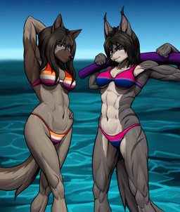 Rating: s
ID: 5673906
Date: 2025-06-28 18:09:33 -0400
Status: active
Score: 15
2025 abs absurd_res anthro athletic athletic_anthro athletic_female biceps bikini bikini_bottom bikini_top bisexual_pride_colors blue_eyes brown_body brown_fur brown_hair canid canine canis clothing dark_hair digital_drawing_(artwork) digital_media_(artwork) domestic_cat domestic_dog duo ear_tuft elwyna_(za-owl) felid feline felis female fur german_shepherd grey_body grey_fur hair hand_behind_head hand_on_hip herding_dog hi_res lesbian_pride_colors lgbt_pride lgbt_pride_month long_hair looking_at_viewer mammal midriff outside pale_fur pastoral_dog pool_noodle pride_colors purple_eyes rika_(za-owl) short_hair simple_background sky smile swimwear tuft two-piece_swimsuit water za-owl post #5673906