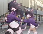 Rating: s
ID: 5575347
Date: 2025-05-15 21:58:04 -0400
Status: active
Score: 60
2025 5_fingers acorn_furry adolescent age_difference anthro big_breasts black_hair blush bottomwear breasts canid canine canis clothing cropped_hoodie cute_fangs digital_media_(artwork) domestic_dog duo fangs female female_anthro fingers fur grey_body grey_fur hair hand_holding hi_res hoodie kemono legwear long_hair male male/female male_anthro mammal midriff mixed_media multicolored_body multicolored_fur older_female one_eye_closed open_mouth photo_background photography_(artwork) running short_hair shorts tail teeth thigh_highs tongue topwear two_tone_body two_tone_fur white_body white_fur young young_anthro young_male younger_male post #5575347