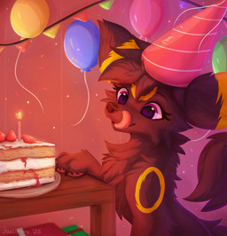 Rating: s
ID: 5651341
Date: 2025-06-18 15:14:40 -0400
Status: active
Score: 31
arm_tuft balloon big_ears birthday birthday_cake blep brown_body brown_fur brown_nose cake canid canine cheek_tuft claws clothing colored dessert eeveelution elbow_tuft facial_tuft female feral fluffy fluffy_chest fluffy_ears fluffy_hair fluffy_tail food fruit fur fur_markings furniture generation_2_pokemon gift hair happy hat headgear headwear hi_res hungry inflatable joeumbre licking light lighting mammal markings neck_tuft nintendo party party_hat pawpads pink_eyes plant pokemon pokemon_(species) purple_eyes rita_(joeumbre) shaded short_hair smile solo strawberry table tail tongue tongue_out tuft umbreon yellow_body yellow_fur post #5651341