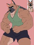 Rating: s
ID: 5108289
Date: 2024-10-11 14:22:06 -0400
Status: active
Score: 65
2023 3:4 5_fingers anthro anthrofied bare_shoulders big_muscles biped black_body black_bottomwear black_clothing black_ears black_eyebrows black_eyes black_fur black_nose black_shorts blind_eye bottomwear broad_shoulders brown_body brown_fur brutus_(pixie_and_brutus) bulge canid canine canis cheek_tuft chest_tuft clothed clothed_anthro clothed_male clothing countershade_fur countershade_legs countershade_torso countershading digital_drawing_(artwork) digital_media_(artwork) domestic_dog eye_scar eyebrows facial_scar facial_tuft fangs fingers fully_clothed fully_clothed_anthro fully_clothed_male fur fur_tuft german_shepherd green_clothing green_shirt green_tank_top green_topwear herding_dog hi_res huge_muscles humanoid_hands inner_ear_fluff looking_at_viewer male mammal manly mature_anthro mature_male monotone_background multicolored_body multicolored_fur muscular muscular_anthro muscular_arms muscular_male muscular_thighs n00rs17 notched_ear pastoral_dog pink_background pink_inner_ear pixie_and_brutus pointy_ears portrait pose prick_ears reference_image scar shirt shorts simple_background smile smiling_at_viewer snout solo standing tank_top teeth thick_eyebrows thick_neck three-quarter_portrait three-quarter_view topwear tuft whisker_spots white_body white_countershading white_fur white_inner_ear_fluff post #5108289