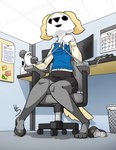 Rating: s
ID: 5132895
Date: 2024-10-22 19:37:24 -0400
Status: active
Score: 58
2022 absurd_res aggretsuko anthro borzoi bottomwear canid canine canis chair clothed clothing detailed_background domestic_dog electronics empty_eyes female footwear front_view full-length_portrait fully_clothed furniture hi_res high5art high_heels hunting_dog inui_(aggretsuko) legwear low-angle_view mammal office office_chair one_shoe_on phone portrait sanrio shirt shoes sighthound sitting skirt solo tail tights topwear post #5132895