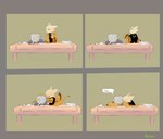 Rating: s
ID: 5571847
Date: 2025-05-14 14:34:48 -0400
Status: active
Score: 25
2025 4_fingers anthro black_eyes clothing duo emoji_description english_description eyes_closed felid feline fingers fur furniture hair hair_over_eyes hi_res human jules_nidoqueen male mammal nine_sols red_candle_games shuanshuan_(nine_sols) sleeping_on_desk solarian table topwear undressing_self white_body white_fur white_hair yellow_clothing yellow_topwear yi_(nine_sols) young young_human young_male post #5571847