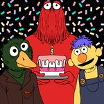 Rating: s
ID: 5583215
Date: 2025-05-19 05:26:25 -0400
Status: active
Score: 0
1:1 anatid anseriform anthro avian beak bird birthday cake clothed clothing confetti dessert don't_hug_me_i'm_scared duck duck_guy_(dhmis) food group hi_res holding_plate humanoid male puppy_meats red_guy_(dhmis) smile trio yellow_guy_(dhmis) post #5583215