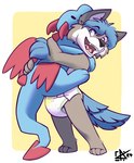 Rating: s
ID: 5594953
Date: 2025-05-24 12:59:19 -0400
Status: active
Score: 11
abuniverse alphagatorz alphagatorz_(diaper) anthro bbawua blue_body blue_eyes blue_fur blue_hair canid canine canis clean_diaper clothed clothing diaper diaper_only fangs fur grey_body grey_fur hair happy hi_res holding_object holding_plushie hug hugging_object hugging_plushie male mammal open_mouth plushie simple_background smile solo teeth toddler tongue topless wearing_diaper white_background white_body white_fur wolf yellow_background young young_anthro young_male post #5594953