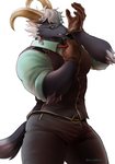 Rating: s
ID: 2401501
Date: 2020-09-07 15:00:04 -0400
Status: active
Score: 25
5_fingers anthro arm_tuft black_body black_bottomwear black_clothing black_fur black_pants bodily_fluids bottomwear bovid brown_clothing brown_gloves brown_handwear caprine chinchilla3333 clothed clothing collared_shirt dress_shirt elbow_tuft eyewear fingers fur fur_tuft glasses gloves goat green_clothing green_eyes green_shirt green_topwear hair handwear hi_res horn lifewonders male mammal necktie pants shirt simple_background solo sweat sweatdrop tanngrisnir_(tas) tokyo_afterschool_summoners topwear tuft vest white_background white_hair post #2401501