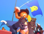 Rating: s
ID: 5343001
Date: 2025-01-31 17:20:24 -0500
Status: active
Score: 19
2024_attempted_assassination_of_donald_trump absurd_res anthro baby_bear_(puss_in_boots) bear belt black_clothing black_hat black_headwear blue_sclera canid canine canis chain_necklace clothing domestic_cat domestic_dog dreamworks eyewear felid feline felis female flag foil group hat headgear headwear hi_res holding_melee_weapon holding_object holding_sword holding_weapon jewelry kitty_softpaws male mammal melee_weapon necklace perrito_(puss_in_boots) plume puss_in_boots_(dreamworks) puss_in_boots_(franchise) sunglasses sword watashigu weapon yellow_sclera post #5343001