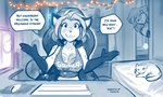 Rating: s
ID: 3662199
Date: 2022-10-31 17:13:24 -0400
Status: active
Score: 153
2022 adobe_photoshop_(artwork) alternate_species anthro bodypaint bra_stuffing breasts canid canine chair clothed clothing conditional_dnp costume curled_up dialogue digital_media_(artwork) domestic_cat electronics english_text fake_breasts felid feline felis female feral fox fur furniture gaming_chair ghost gloves_(marking) group halloween headphones headphones_around_neck hi_res holidays horn hybrid impersonation inside kathrin_vaughan keidran lady_nora_(twokinds) laura_(twokinds) livestream looking_at_viewer mammal markings monochrome on_chair one_eye_closed open_mouth open_smile painted_breasts shirt sitting sketch smile solo_focus spirit spot_color spots spotted_body spotted_fur spotted_markings tank_top text tom_fischbach topwear trio twokinds unimpressed willow_wisp post #3662199