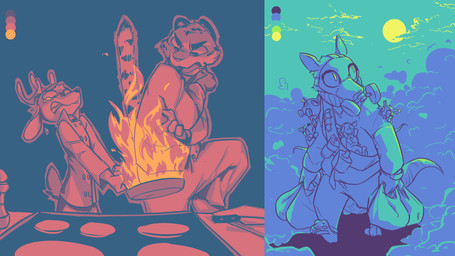 Rating: s
ID: 2189530
Date: 2020-03-23 04:54:39 -0400
Status: active
Score: 31
16:9 2020 ambiguous_gender american_opossum anthro antlers appliance baby bag bandolier barefoot blue_background cameron_(zootopia_fan_character) clothed clothing cloud color_swatch cooking cookware deer disney duo fan_character feet fire frying_pan gas_mask group head_tuft hi_res holding_object horn ittybittykittytittys jamie_(zootopia_fan_character) kitchen_utensils mammal marsupial mask multiple_images outside pawpads restricted_palette simple_background standing stove toilet_paper tools tuft walking widescreen young zootopia post #2189530