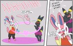 Rating: s
ID: 5124285
Date: 2024-10-18 19:19:44 -0400
Status: active
Score: 109
3_fingers >_< ambiguous_gender anthro aroused black_body blush body_swap bottomwear clothed clothing comic crop_top dialogue eeveelution ellipsis embarrassed english_text excited eyes_closed feet female fingers generation_1_pokemon generation_2_pokemon generation_6_pokemon grey_background group hand_out handpaw heart_eyes heart_swap heart_symbol hi_res hindpaw legendary_pokemon levitating lust male matachu mew_(matachu) mew_(pokemon) nintendo open_mouth pants paws pink_body pink_heart pokemon pokemon_(species) purple_bottomwear purple_clothing purple_crop_top purple_shirt purple_skirt purple_topwear ribbons_(anatomy) semi-anthro shirt sid_(matachu) simple_background skirt speech_bubble stacy_(matachu) star_eyes surprise sylveon text topwear trio two_panel_image umbreon white_body yelling post #5124285