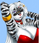 Rating: s
ID: 175495
Date: 2011-11-04 09:26:19 -0400
Status: active
Score: 50
2008 anthro big_breasts blue_eyes breasts choker cleavage clothed clothing collar digital_media_(artwork) eyebrow_through_hair eyebrows eyelashes eyewear felid female fur hair hybrid jewelry long_hair looking_at_viewer mammal max_blackrabbit mephitid nails necklace pantherine skunk solo striped_body striped_fur stripes sunglasses tiger translucent translucent_hair zig_zag post #175495