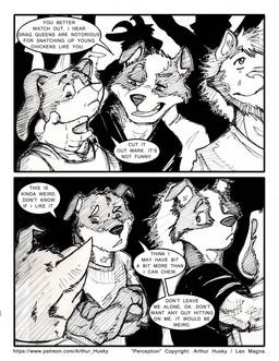 Rating: s
ID: 4981419
Date: 2024-08-12 13:48:30 -0400
Status: active
Score: 4
allcaps anthro black_and_white black_background canid canine canis comic crossed_arms dialogue domestic_dog english_text felid gay_bar group half-closed_eyes hi_res lagomorph leomagna leporid lion male male/male mammal monochrome narrowed_eyes open_mouth pantherine perception_(comic) rabbit simple_background smug_grin teasing text url website_url post #4981419