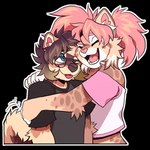 Rating: s
ID: 2759516
Date: 2021-05-28 17:49:52 -0400
Status: active
Score: 184
1:1 2021 5_fingers alpha_channel anthro avery_(roanoak) aycee blonde_hair blonde_highlights blue_eyes brown_body brown_fur brown_hair brown_nose canid canine canis cheek_tuft clothed clothing curled_tail digital_media_(artwork) domestic_dog duo eyewear facial_tuft felid feline femboy fingers fur glasses hair highlights_(coloring) hug lynx male mammal messy_hair multicolored_body multicolored_fur multicolored_hair pink_hair pink_nose shaded shiba_inu shirt spitz spots tail tail_motion tailwag tan_body tan_fur tan_muzzle telegram_sticker terry_(roanoak) topwear trans_(lore) trans_man_(lore) tuft two_tone_hair post #2759516