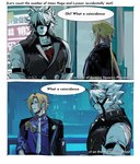 Rating: s
ID: 5633972
Date: 2025-06-10 21:04:11 -0400
Status: active
Score: 8
annoyed anthro blonde_hair canid canine canis clothing comic duo english_text formal_clothing fur hair harness hi_res hugo_vlad humanoid humanoid_pointy_ears humor leather leather_harness long_hair male mammal mihoyo pointy_ears ponytail suit text tou_booo tsundere von_lycaon white_body white_fur wolf zenless_zone_zero post #5633972