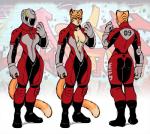 Rating: s
ID: 2156740
Date: 2020-02-21 13:34:30 -0500
Status: active
Score: 35
armor boots breasts butt cleavage clothed clothing curvy_figure facial_markings felid female footwear forehead_markings front_view fur gloves handwear head_markings headgear helmet hourglass_figure jumpsuit luigiix mammal markings model_sheet open_clothing orange_body orange_fur pantherine pink_nose plantigrade pointy_ears prick_ears rear_view shoes slim solo striped_body striped_fur stripes tail wild_(ionic44) yellow_eyes post #2156740