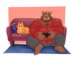 Rating: s
ID: 5596004
Date: 2025-05-24 21:09:59 -0400
Status: active
Score: 2
06junior11 2025 anthro bottomwear brown_body brown_fur clothing controller domestic_cat duo facial_piercing felid feline felis feral fur furniture game_controller gaming hi_res male mammal nose_piercing nose_ring open_mouth overweight overweight_male pants piercing pillow playing_video_game question_mark ring_piercing shirt sitting sofa suid suine sus_(pig) topwear wild_boar post #5596004