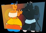 Rating: s
ID: 4464277
Date: 2023-12-10 15:08:57 -0500
Status: active
Score: 13
4_fingers abs anthro artist_name beverage big_breasts black_body black_fur blush bottomwear bra breasts bulging_breasts clenched_teeth clip_studio_paint_(artwork) clothed clothing curvy_figure demon denim denim_bottomwear denim_clothing denim_shorts digital_media_(artwork) drinking_straw duo eyelashes featureless_chest female fingers flexing flexing_bicep food food_creature food_humanoid for_a_head fruit fur green_clothing green_thong green_underwear grin hands_behind_head holding_glass holding_object huge_breasts huge_thighs humanoid imp juce_(probablydemo) juice_(beverage) karma_(probablydemo) male mammal midriff muscular muscular_anthro muscular_male navel object_head open_mouth orange_(fruit) orange_body orange_juice plant probablydemo shorts shorts_only smile spade_tail standing tail teeth text thick_thighs thong topless underwear unknown_species white_bottomwear white_bra white_clothing white_shorts white_underwear yellow_bottomwear yellow_clothing yellow_shorts post #4464277