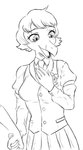 Rating: s
ID: 4706263
Date: 2024-04-07 16:02:45 -0400
Status: active
Score: 3
2024 5_fingers alvin_(gvh) anthro black_and_white clothing crossgender dinosaur dromaeosaurid duo eyelashes female fingers forked_tongue goodbye_volcano_high hair hand_holding jewelry monochrome mtf_crossgender necklace open_mouth open_smile prehistoric_species reptile scalie short_hair sketch smile snout suit theropod tongue unknown_artist velociraptor post #4706263