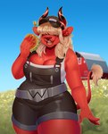 Rating: s
ID: 4102898
Date: 2023-06-10 16:55:53 -0400
Status: active
Score: 115
absurd_res anthro barn belt belt_buckle blonde_hair blue_sky bovid bovid_horn bovine buckle burger clothing demon desdemona_(fortnite) desdemoona ear_piercing ear_tag epic_games facial_piercing farm farmer female flower fluffy fluffy_ears fluffy_tail food fortnite glistening glistening_body grass hair hair_over_eyes hat headgear headwear hi_res horn long_hair mammal nose_piercing nose_ring overalls overweight piercing plant red_body red_skin ring_piercing secretcorgi septum_piercing septum_ring sky solo tail thick_thighs post #4102898