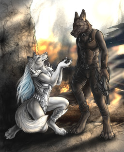 Rating: s
ID: 235984
Date: 2012-08-07 15:36:50 -0400
Status: active
Score: 32
2010 anthro armor canid canine canis collar duo female gas_mask hair kneeling male male/female mammal mask proposal romantic romantic_ambiance romantic_couple rukis smile tail white_hair wolf post #235984