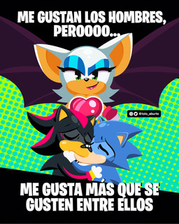 Rating: s
ID: 5772402
Date: 2025-08-11 18:29:05 -0400
Status: active
Score: 5
anthro bat big_breasts black_body black_fur blue_body blue_fur breasts cleavage clothed clothing eulipotyphlan eyelashes eyes_closed eyeshadow female fur group hedgehog hi_res kissing lipstick lolo_aburto makeup male male/male mammal meme rouge_the_bat sega shadow_the_hedgehog sonic_the_hedgehog sonic_the_hedgehog_(series) spanish_text text translated trio white_body white_fur wings yoshi_and_toad_kissing post #5772402