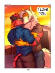 Rating: s
ID: 4099078
Date: 2023-06-08 16:05:58 -0400
Status: active
Score: 278
3:4 absurd_res anthro arcanine arm_grab blue_eyes bodily_fluids butt clothed clothing comic crying dialogue due duo dylan_(zourik) english_text eyes_closed generation_1_pokemon generation_7_pokemon hi_res i_love_you incineroar kissing leo_(zourik) male male/male muscular muscular_male nintendo pokemon pokemon_(species) porn_studio studio sunset tears text yellow_sclera zourik post #4099078